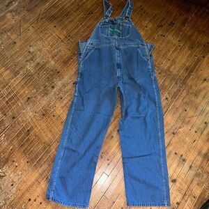 Keys medium wash grandpa farmer denim 42x31 overalls